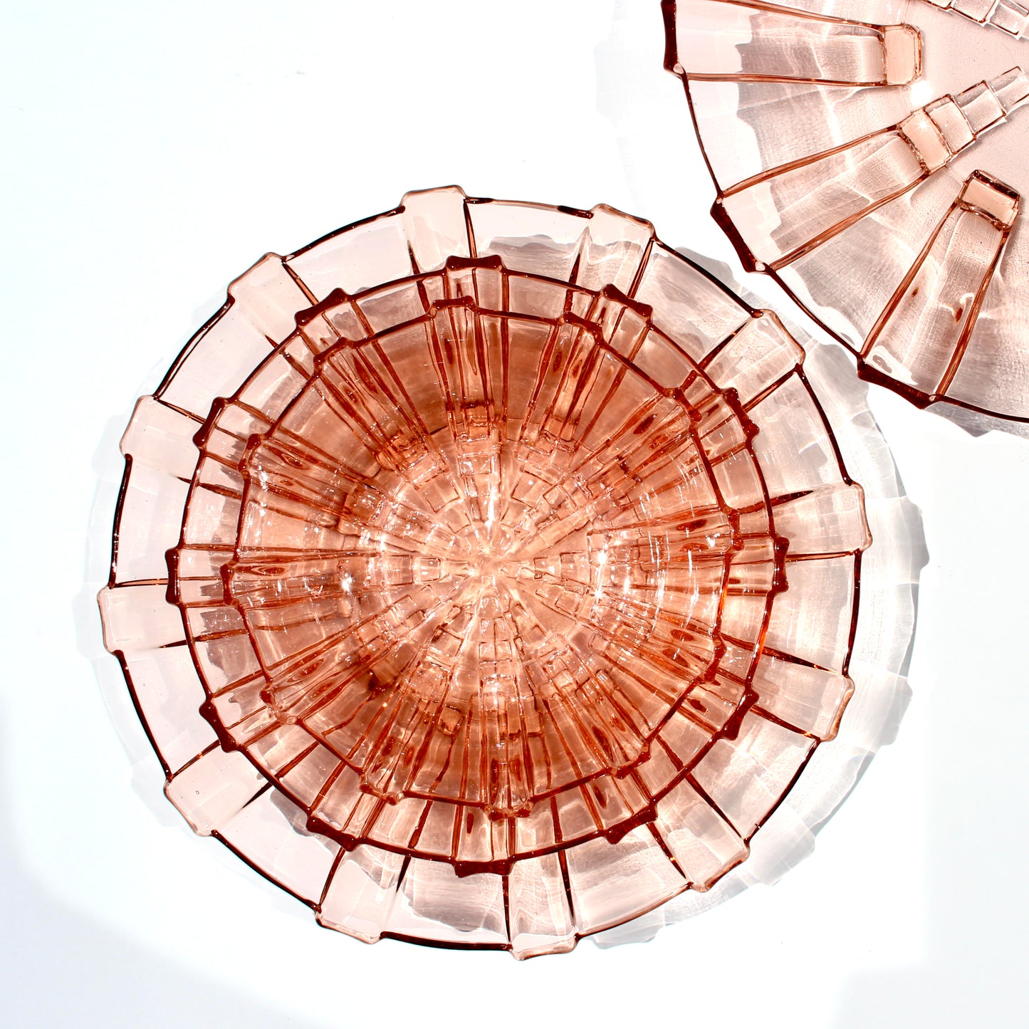 rose glass nesting bowl set (4)