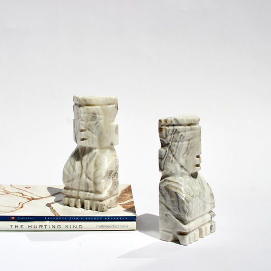 mcm marble aztec bookends