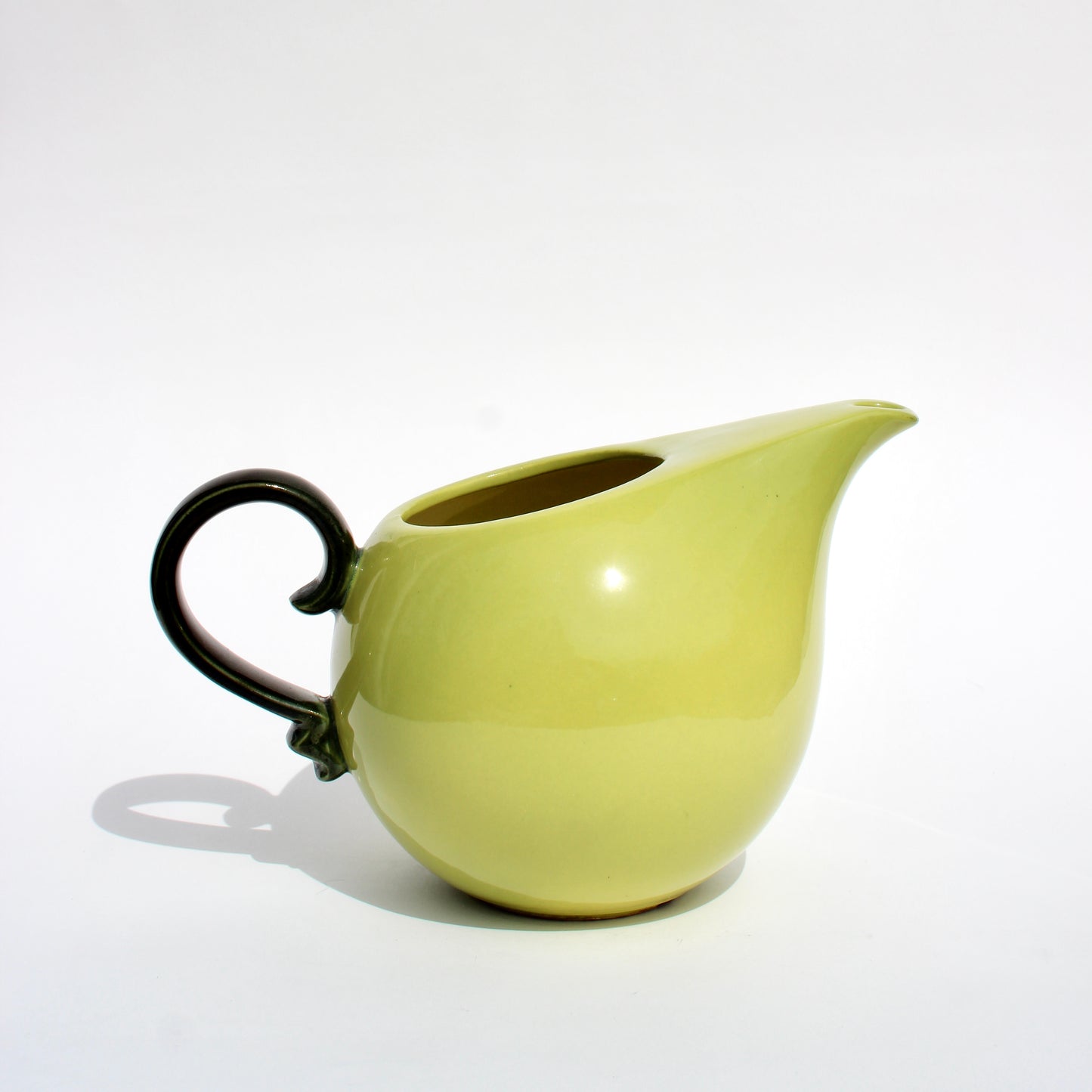 chartreuse ceramic pitcher