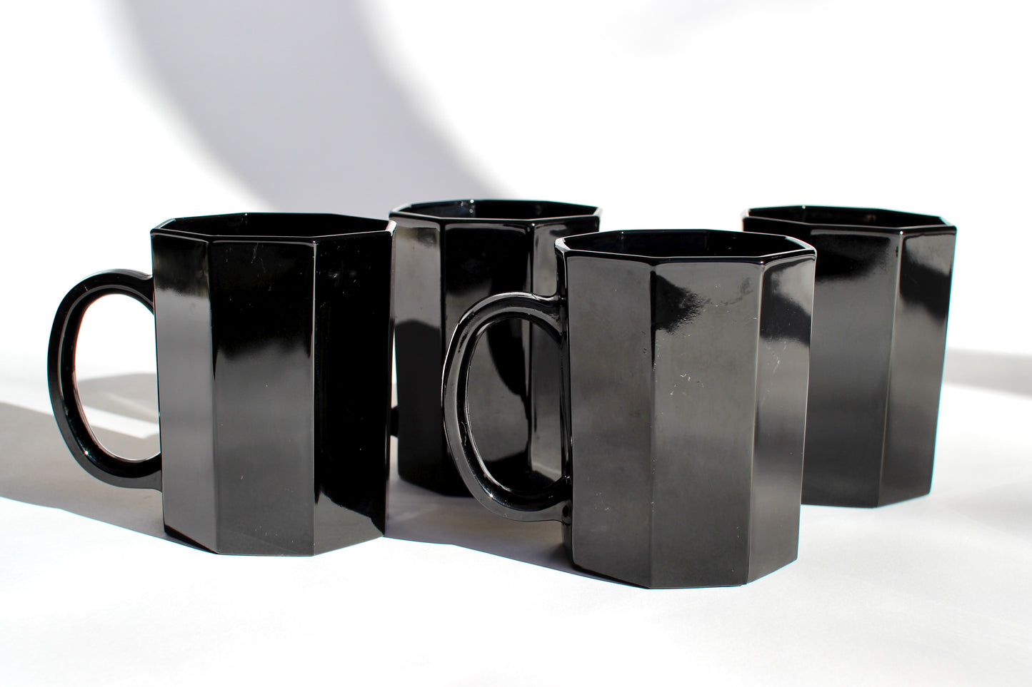 black octo coffee mug set