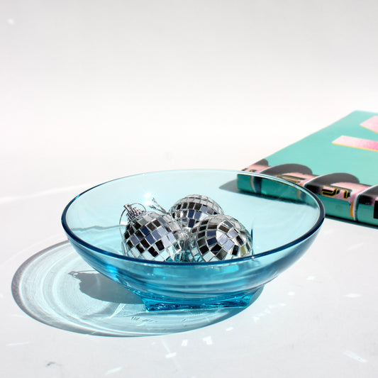 aqua glass bowl