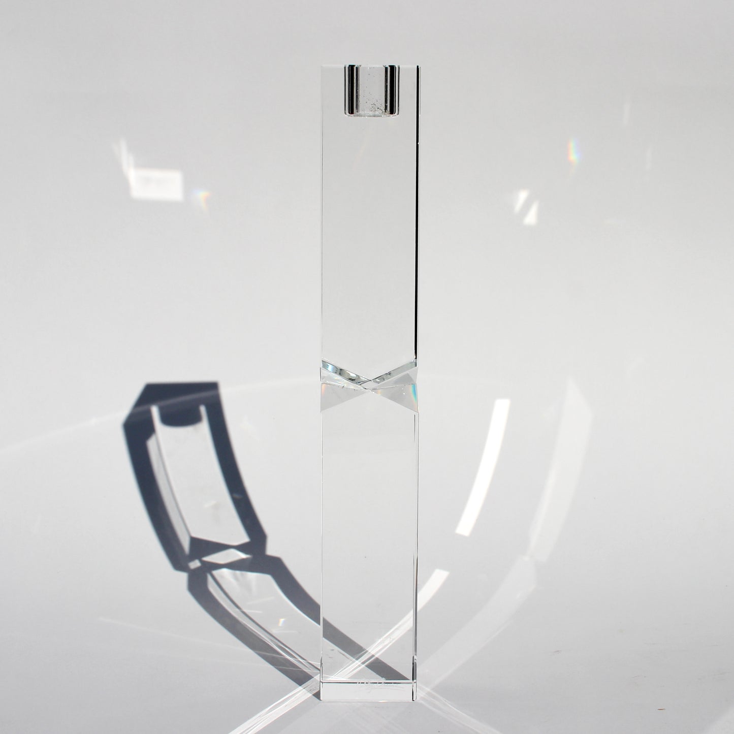 geometric crystal candle holder