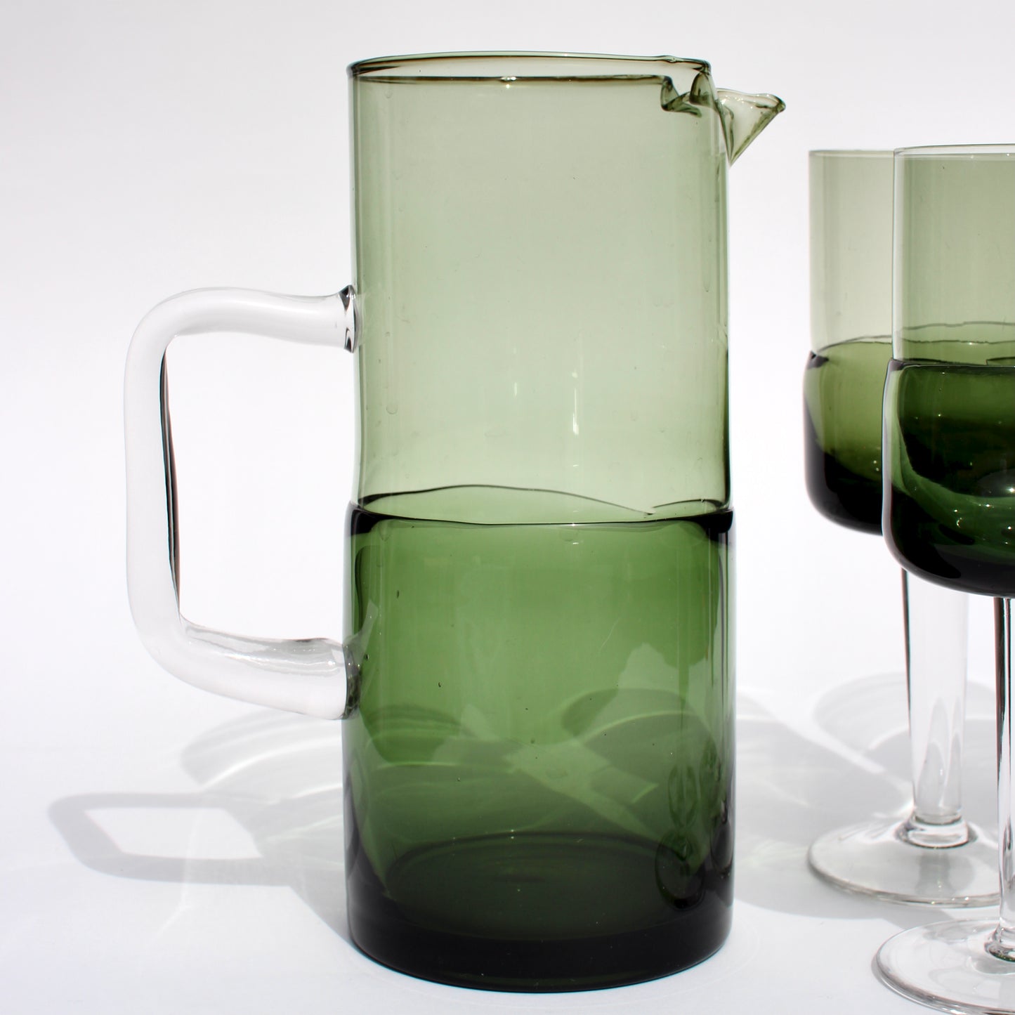 double-dip glass pitcher set