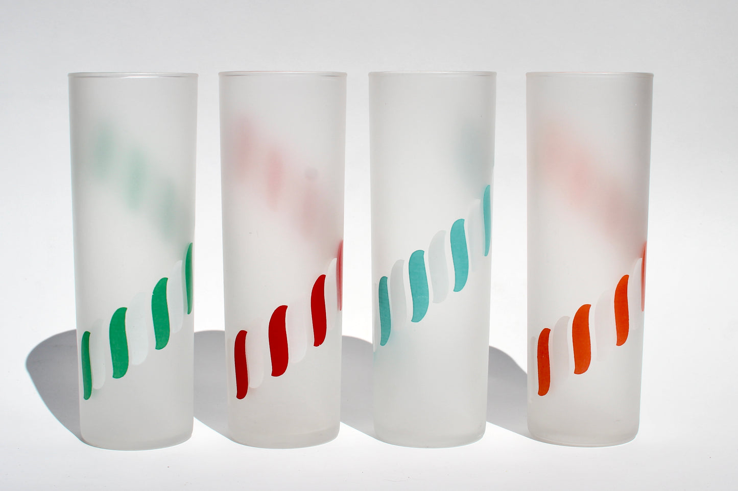 candy stripe frosted glasses (4)