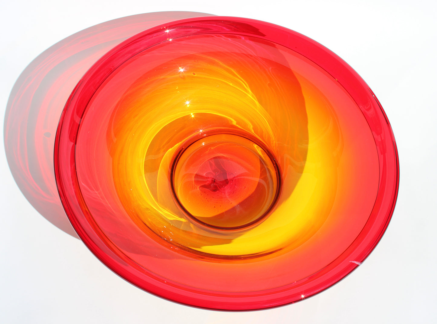 blenko amberina gradient centerpiece bowl