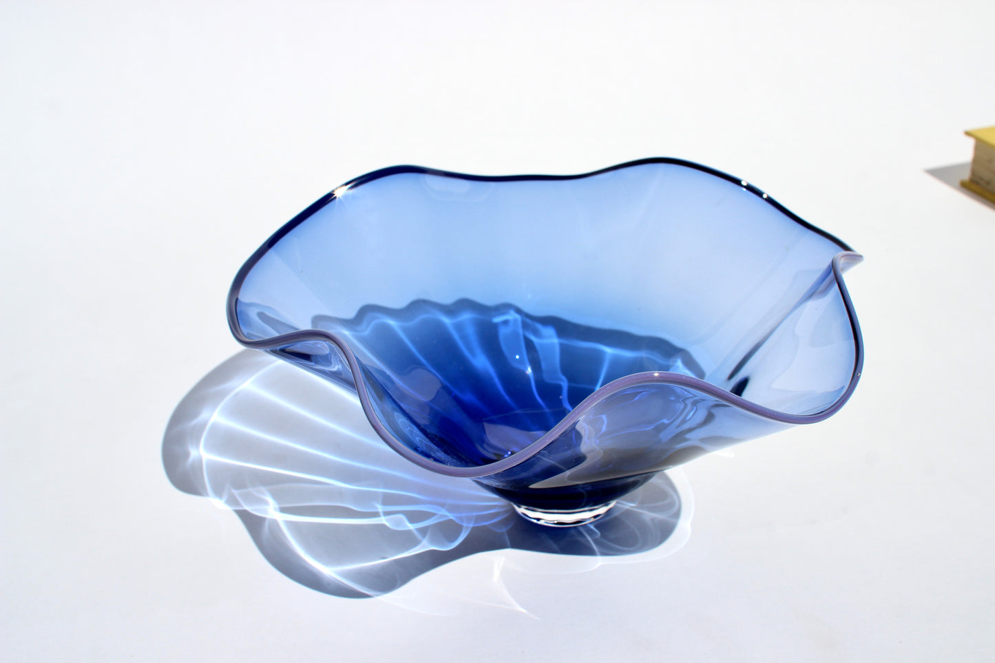 contrast rim art glass bowl