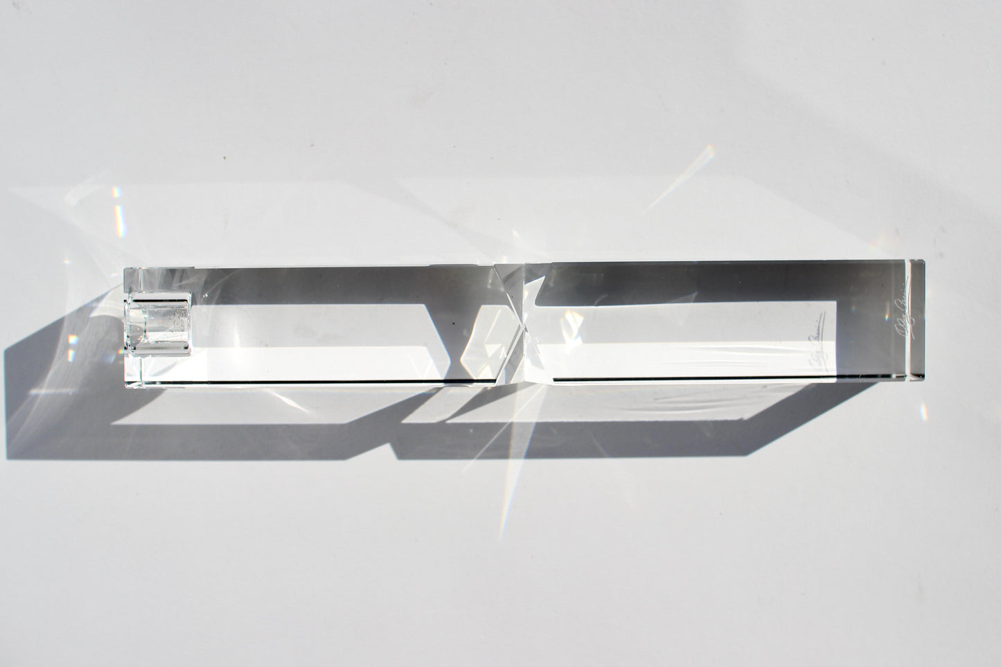 geometric crystal candle holder