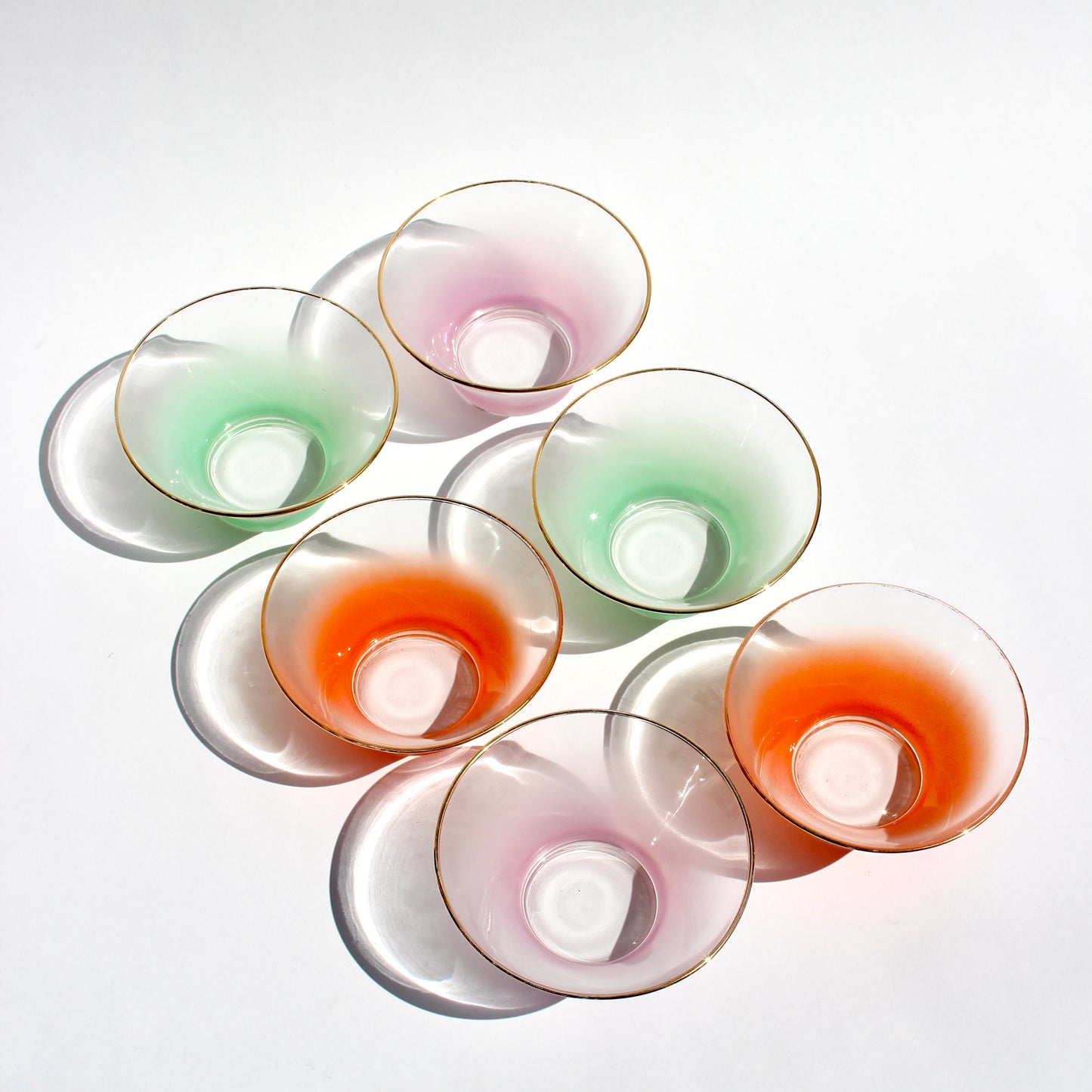 rainbow ombre serving set