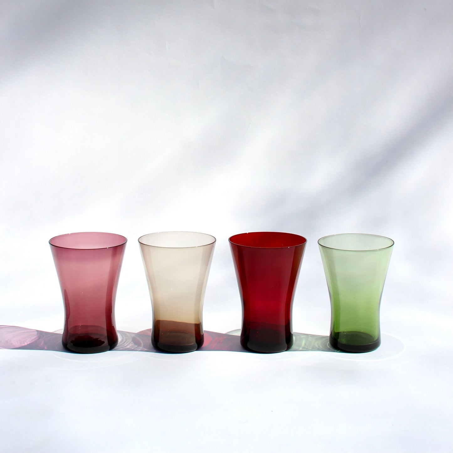 multi-color mcm juice glass set (4)