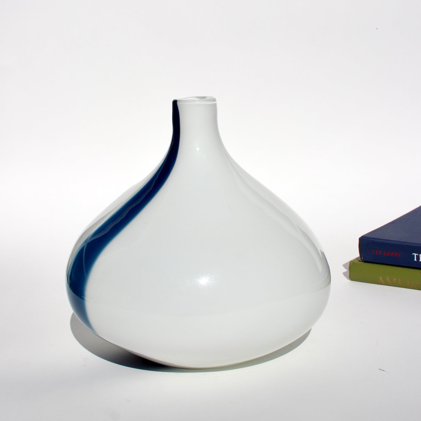 blue stripe vase
