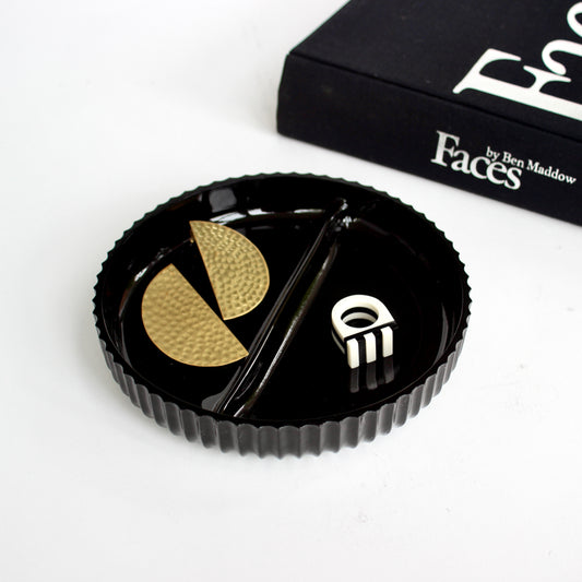 black ribbed split catchall
