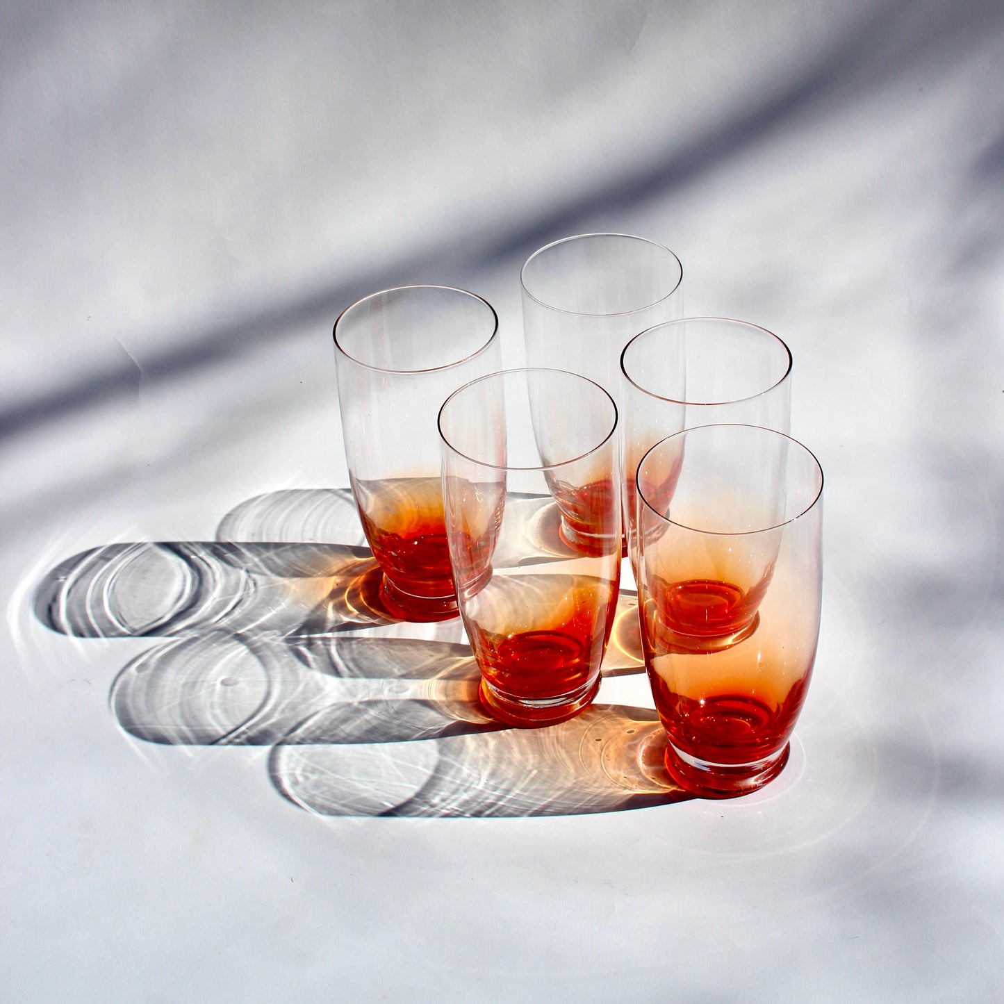 orange fade tumblers (5)