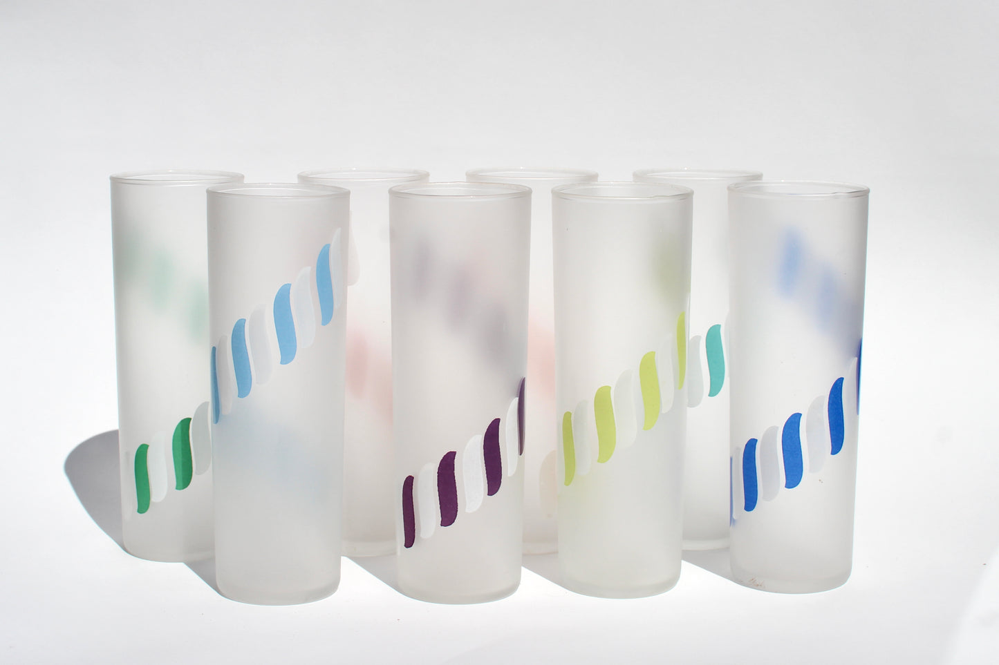 candy stripe frosted glasses (4)
