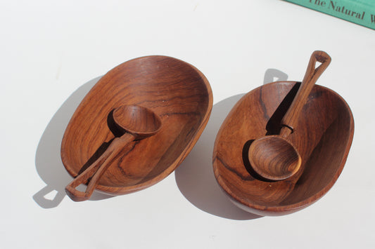 wood pinch bowl + spoon set