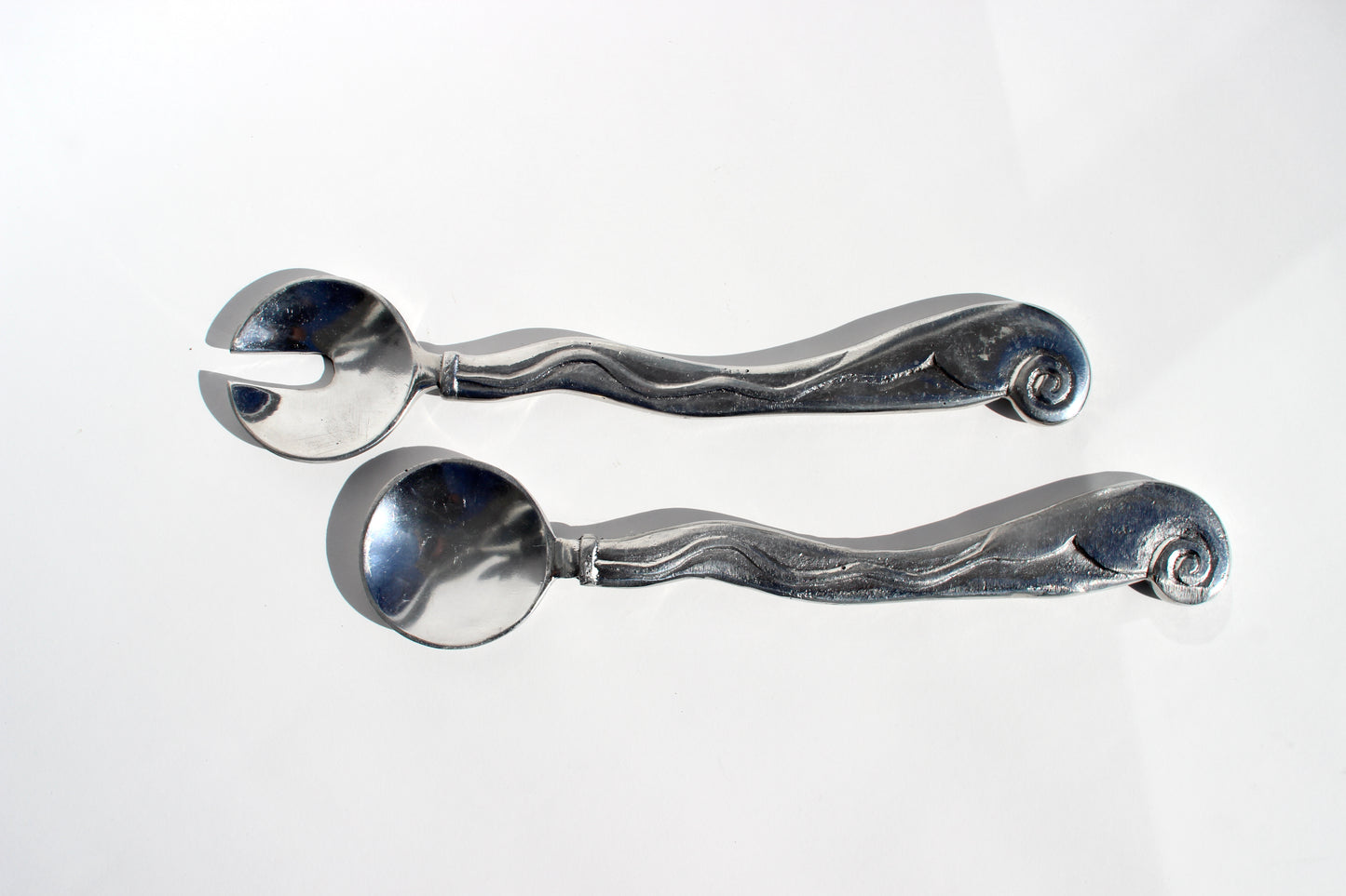 metallic swirl serving set