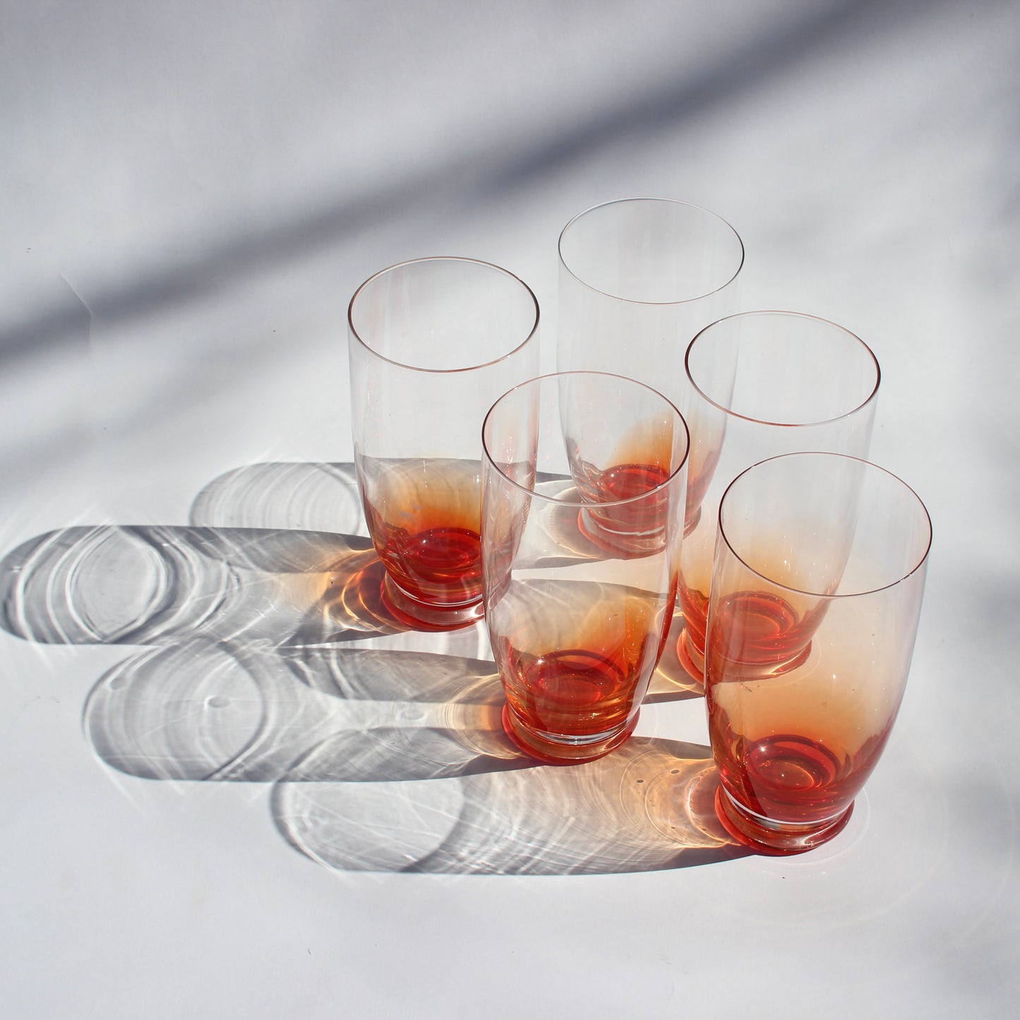 orange fade tumblers (5)