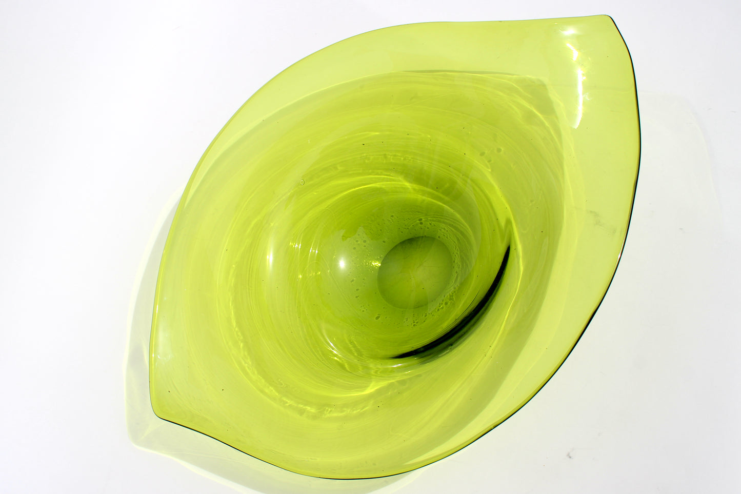 lime glass centerpiece bowl