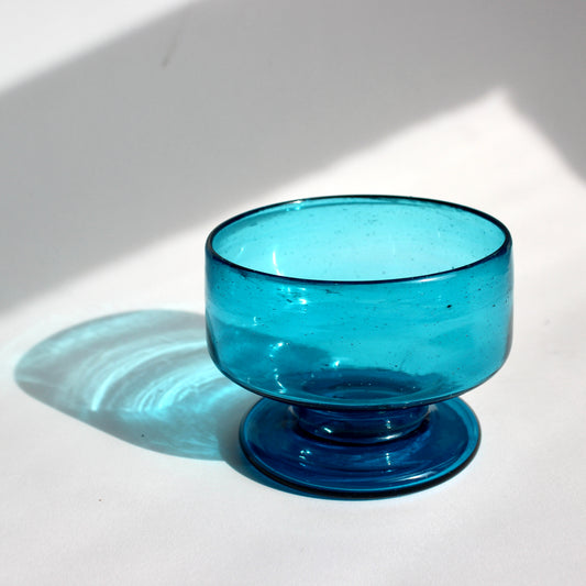 aqua bubble glass vessel