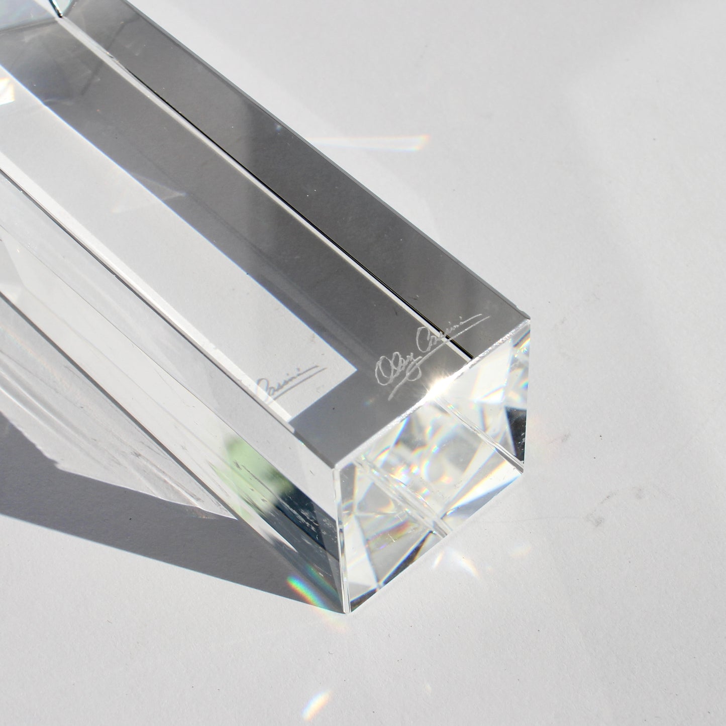 geometric crystal candle holder