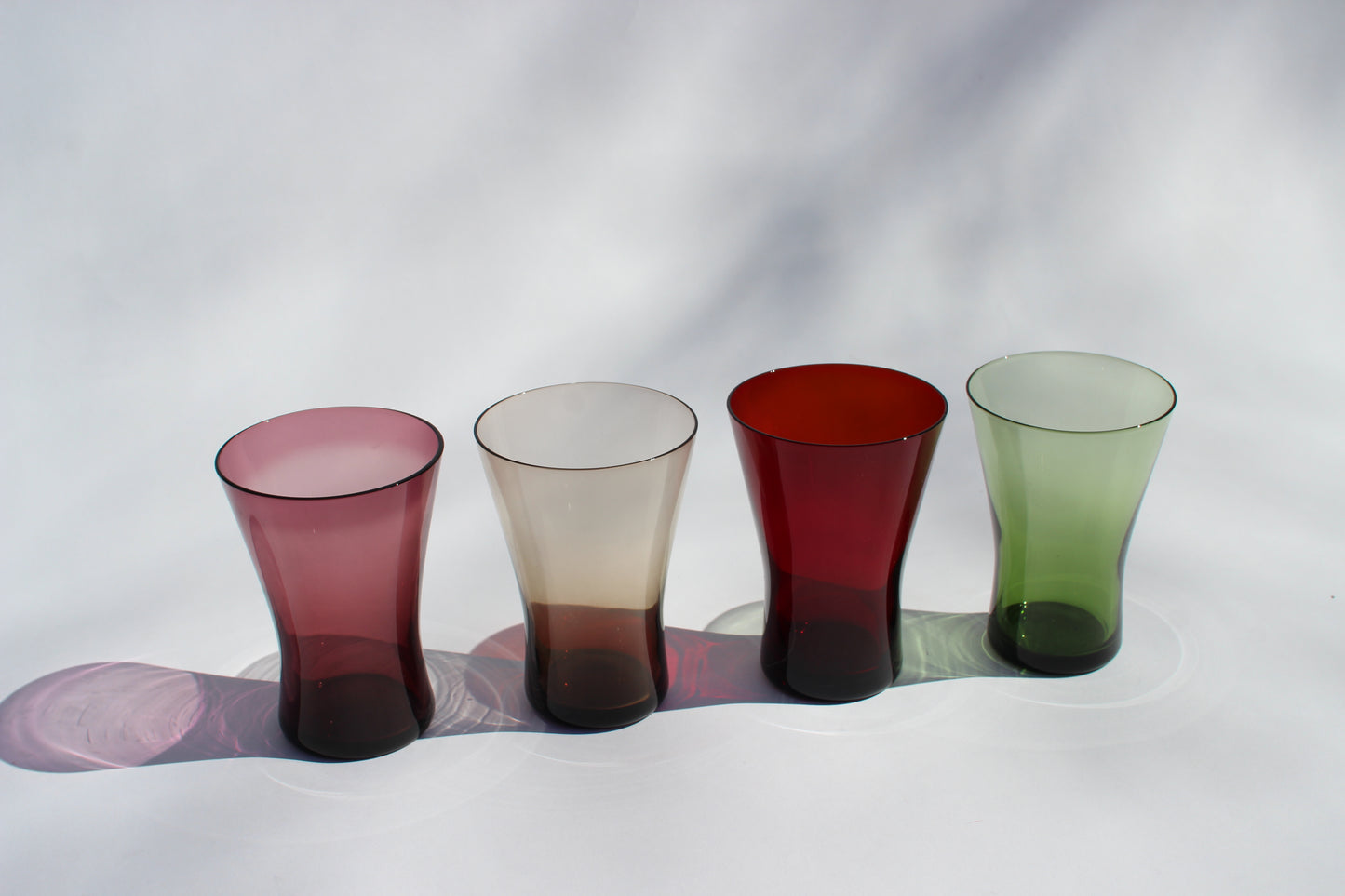 multi-color mcm juice glass set (4)