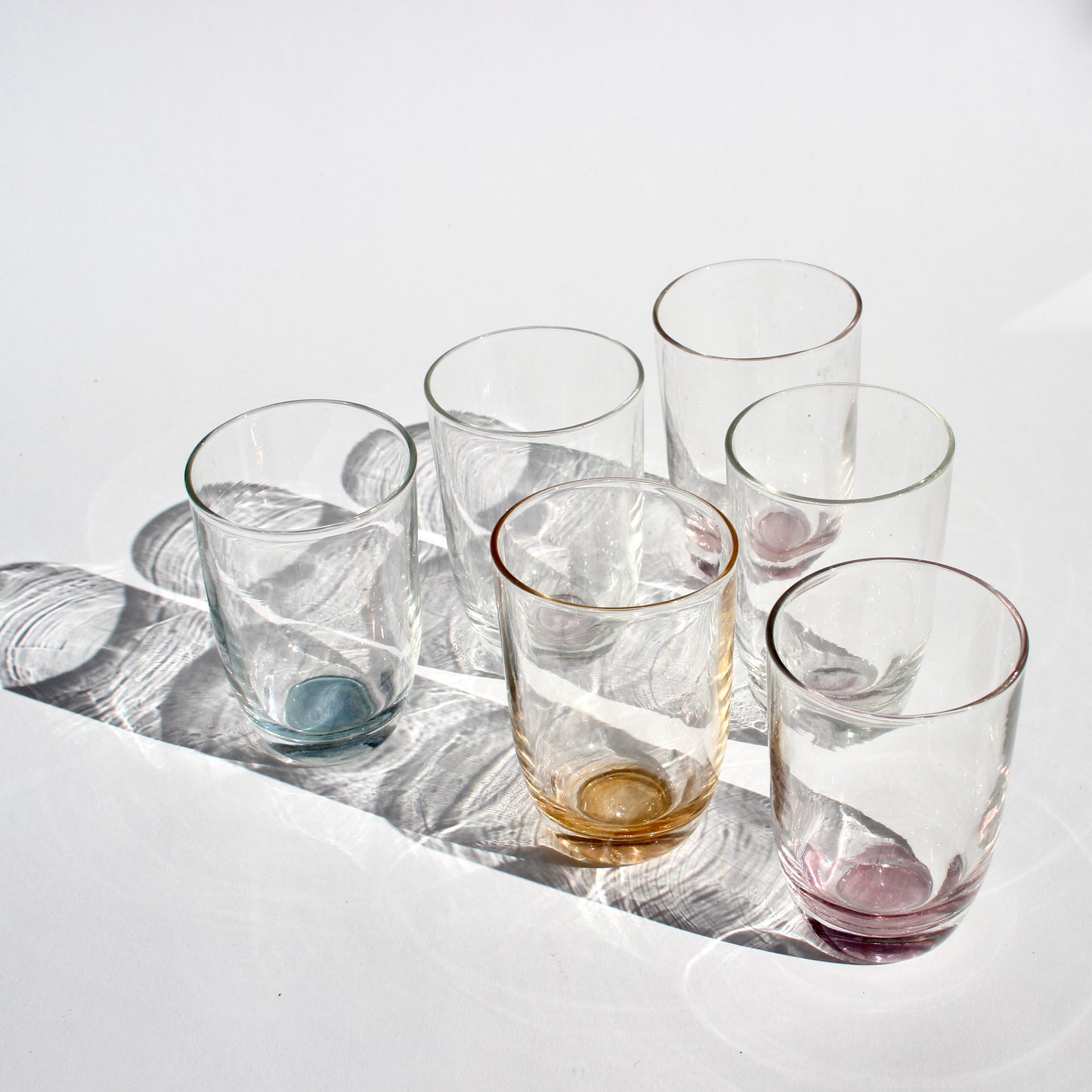 rainbow juice glasses (6)