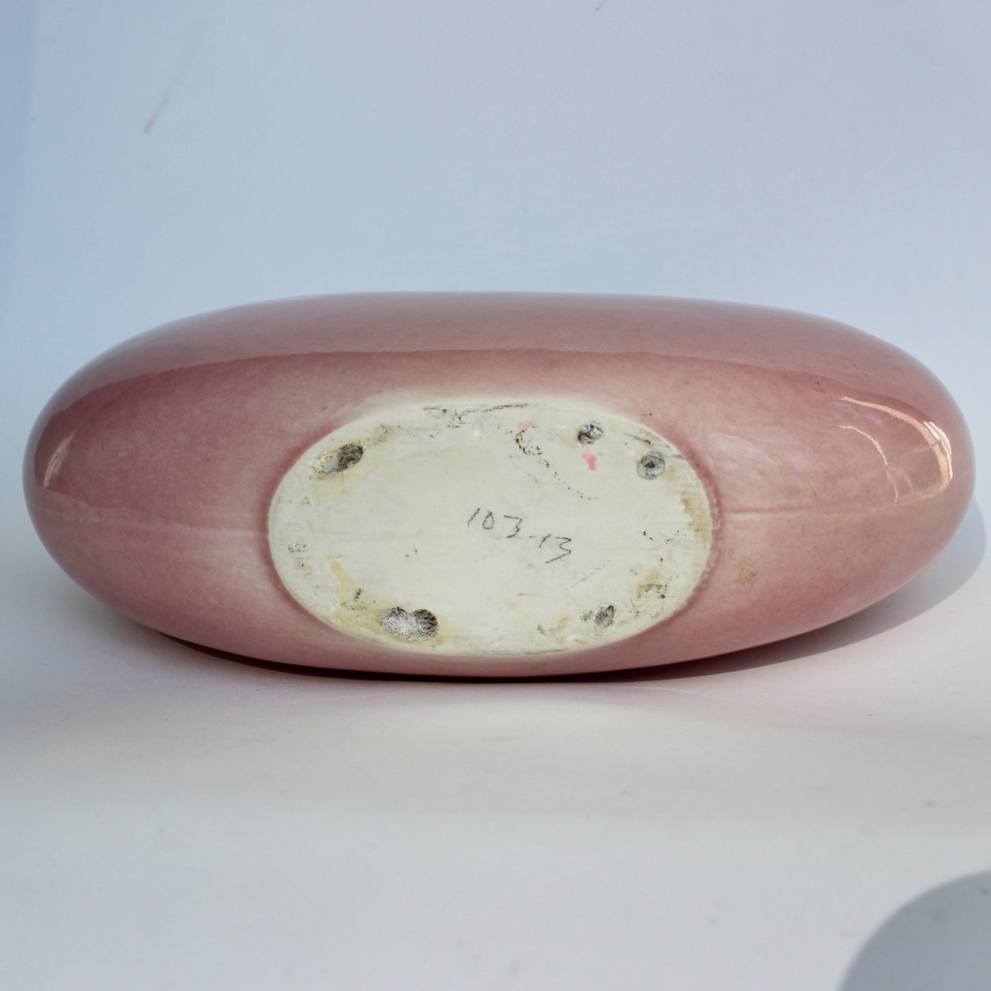 rose oval ceramic vase
