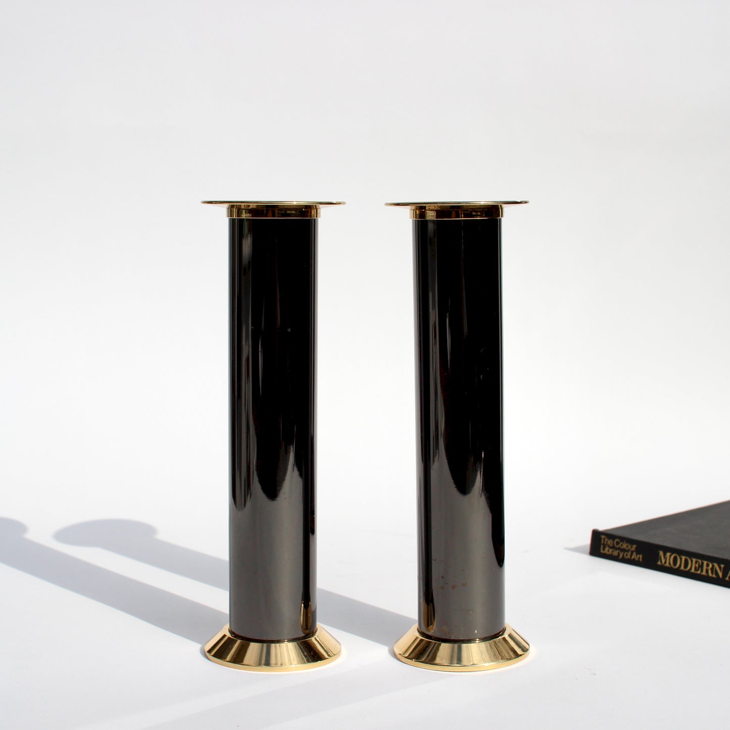 italian mixed metal candle holders