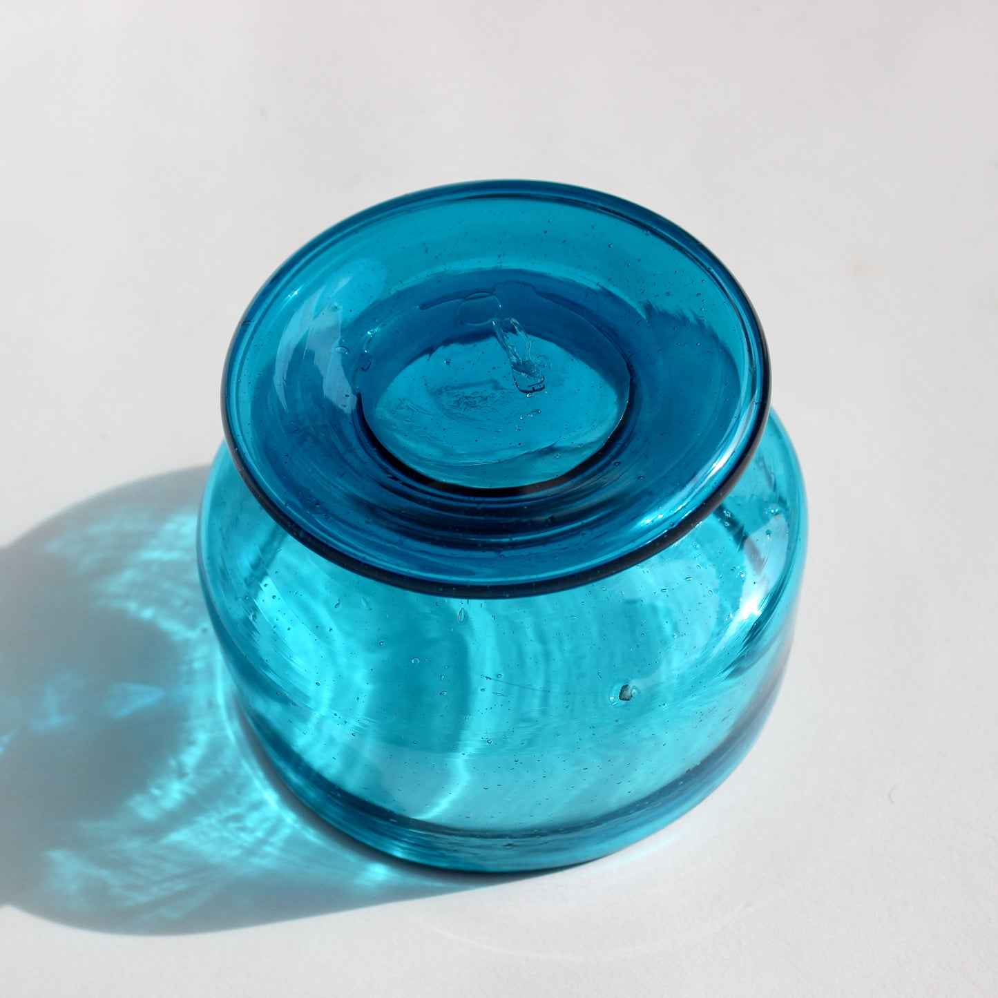 aqua bubble glass vessel