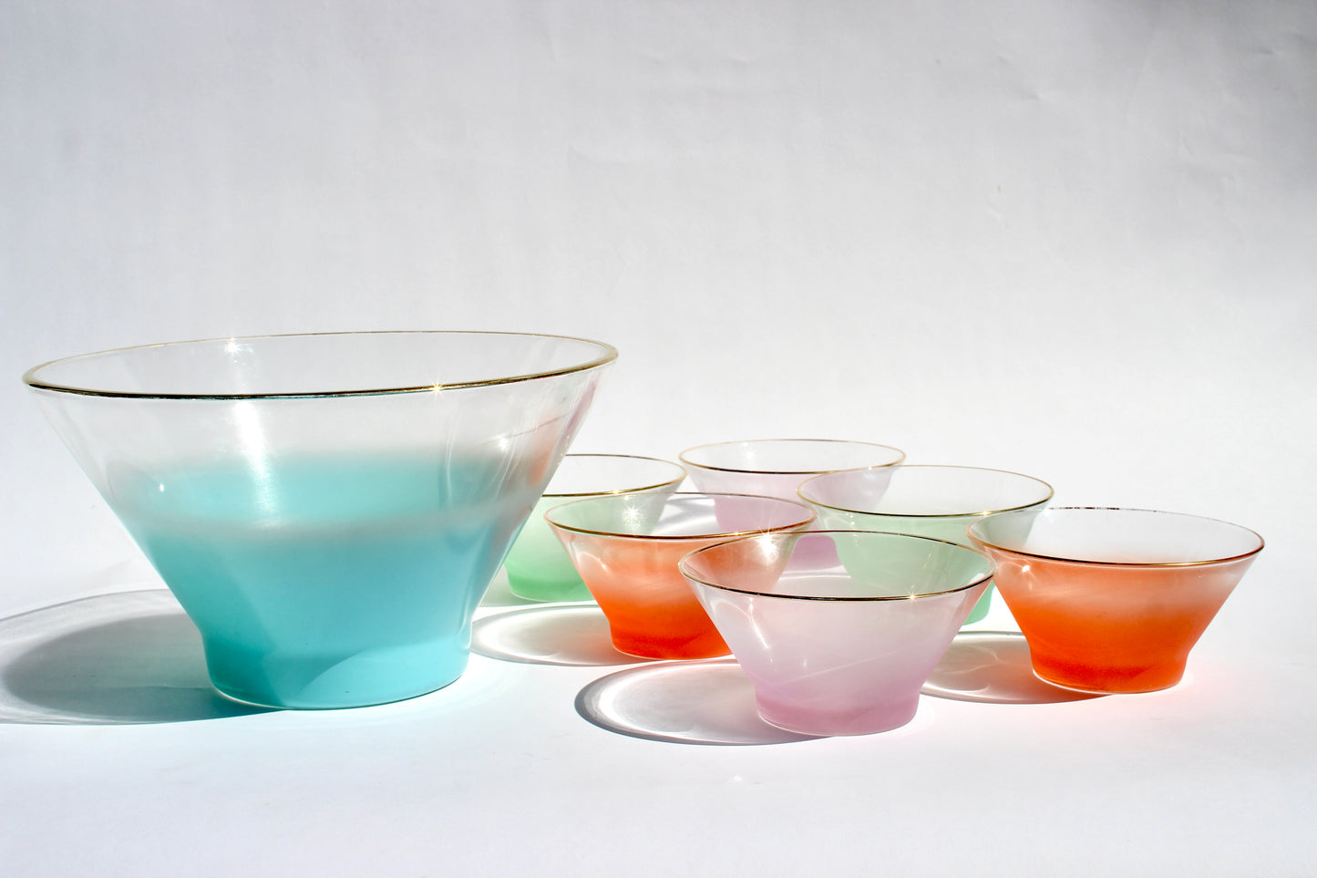rainbow ombre serving set
