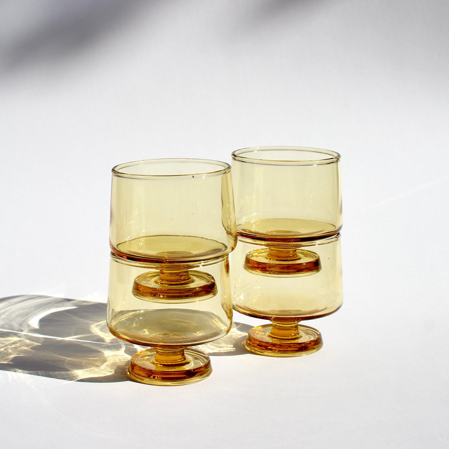stackable yellow glasses (10)
