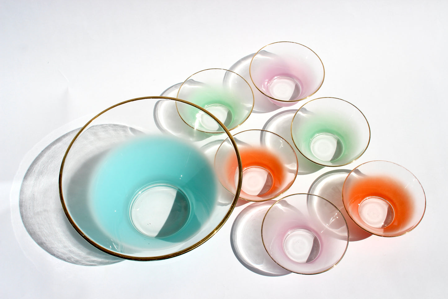 rainbow ombre serving set
