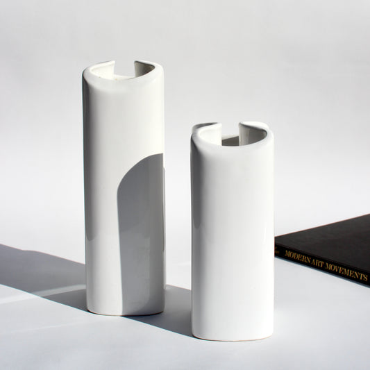 sculptural porcelain vase set
