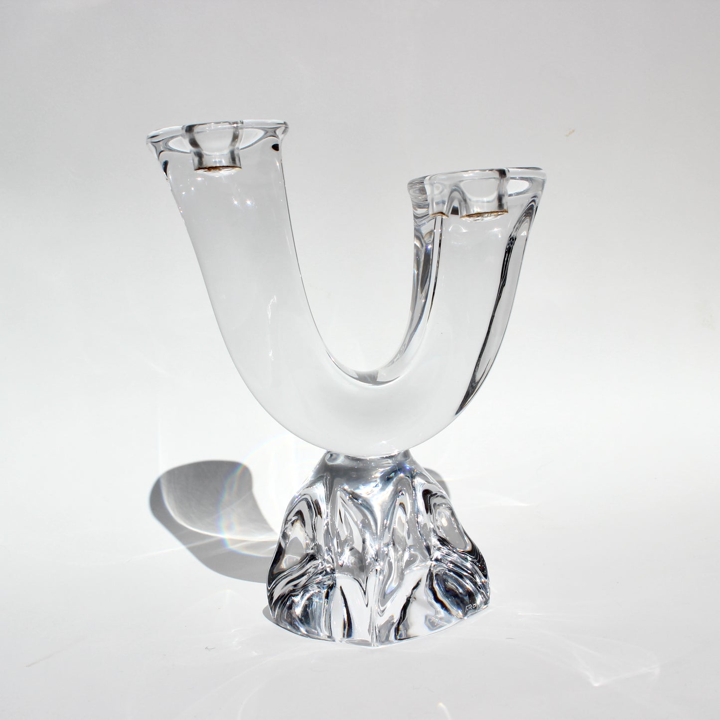 modernist crystal candelabra