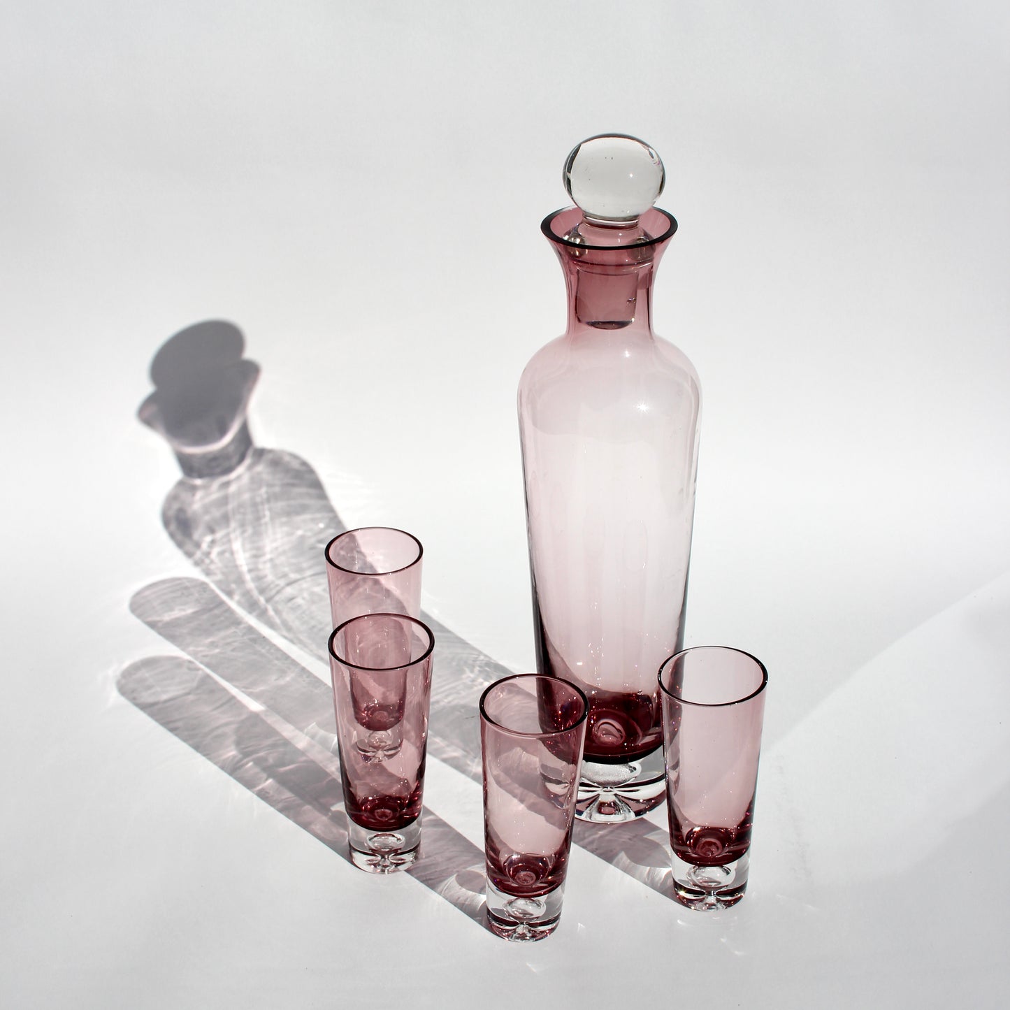 rosy decanter set