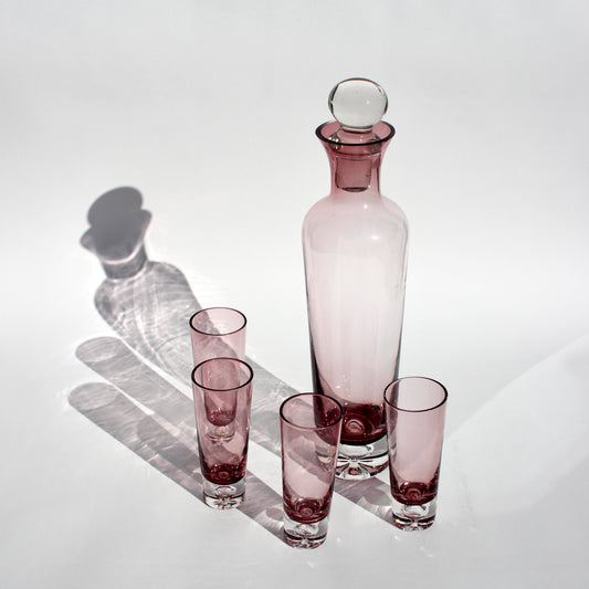 rosy decanter set