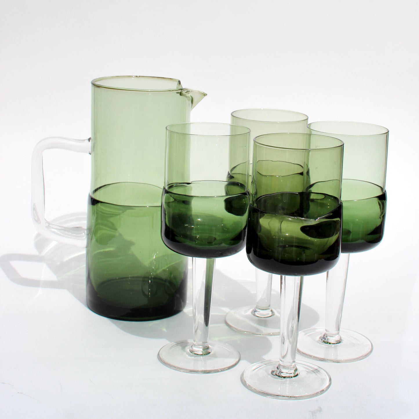 double-dip glass pitcher set