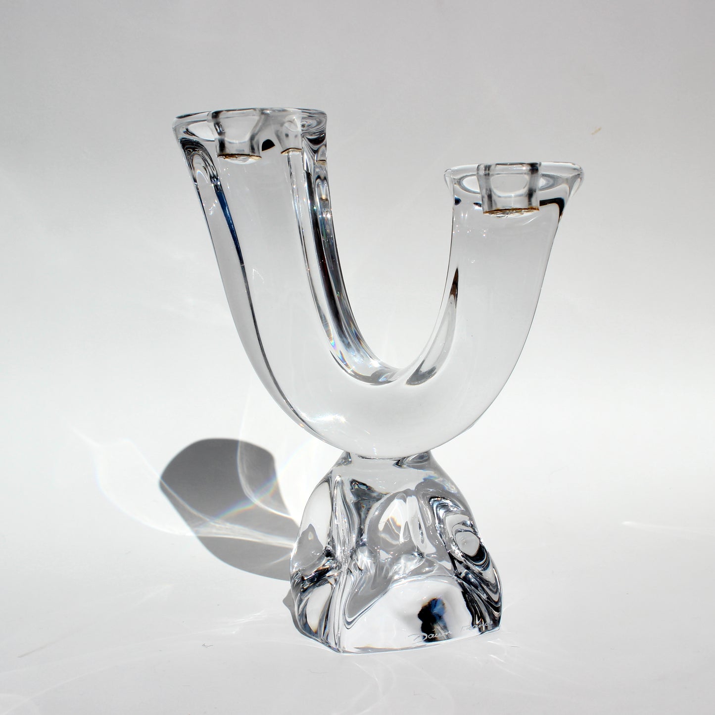 modernist crystal candelabra