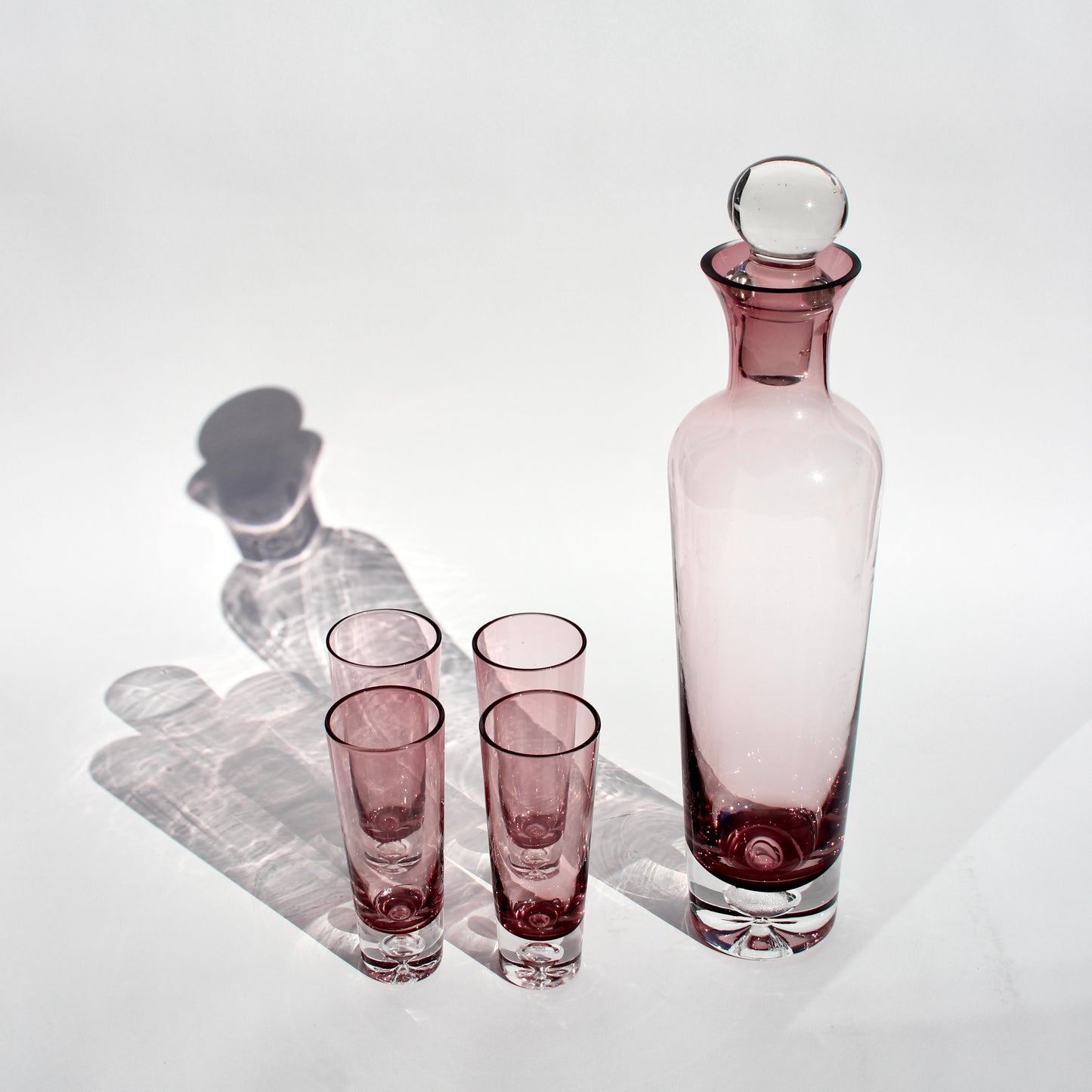 rosy decanter set