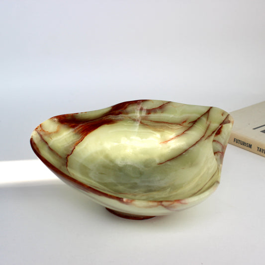 curled edge onyx bowl