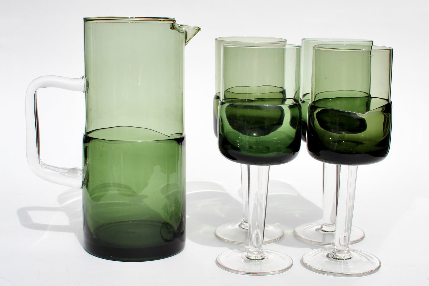 double-dip glass pitcher set