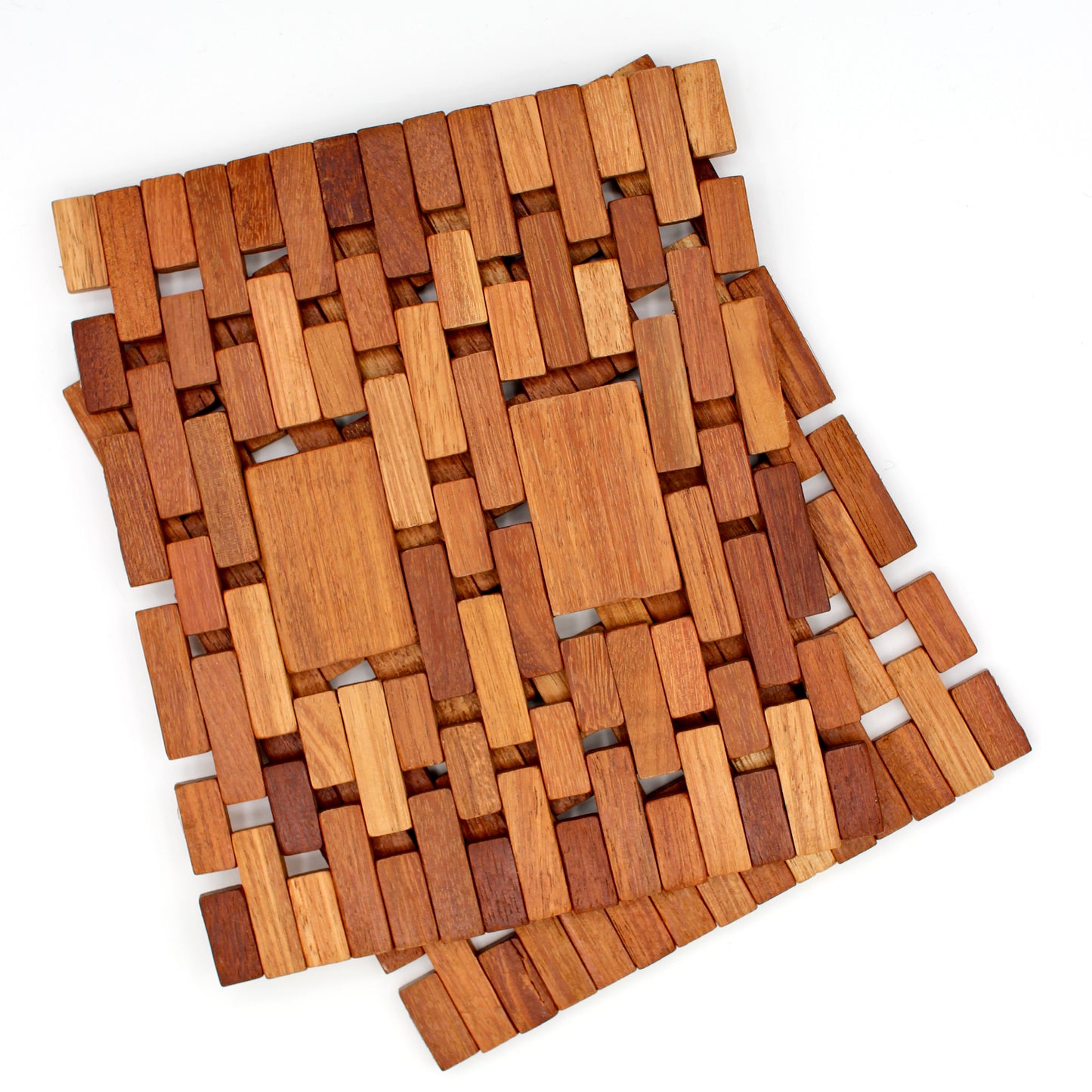 handmade teak trivet mats