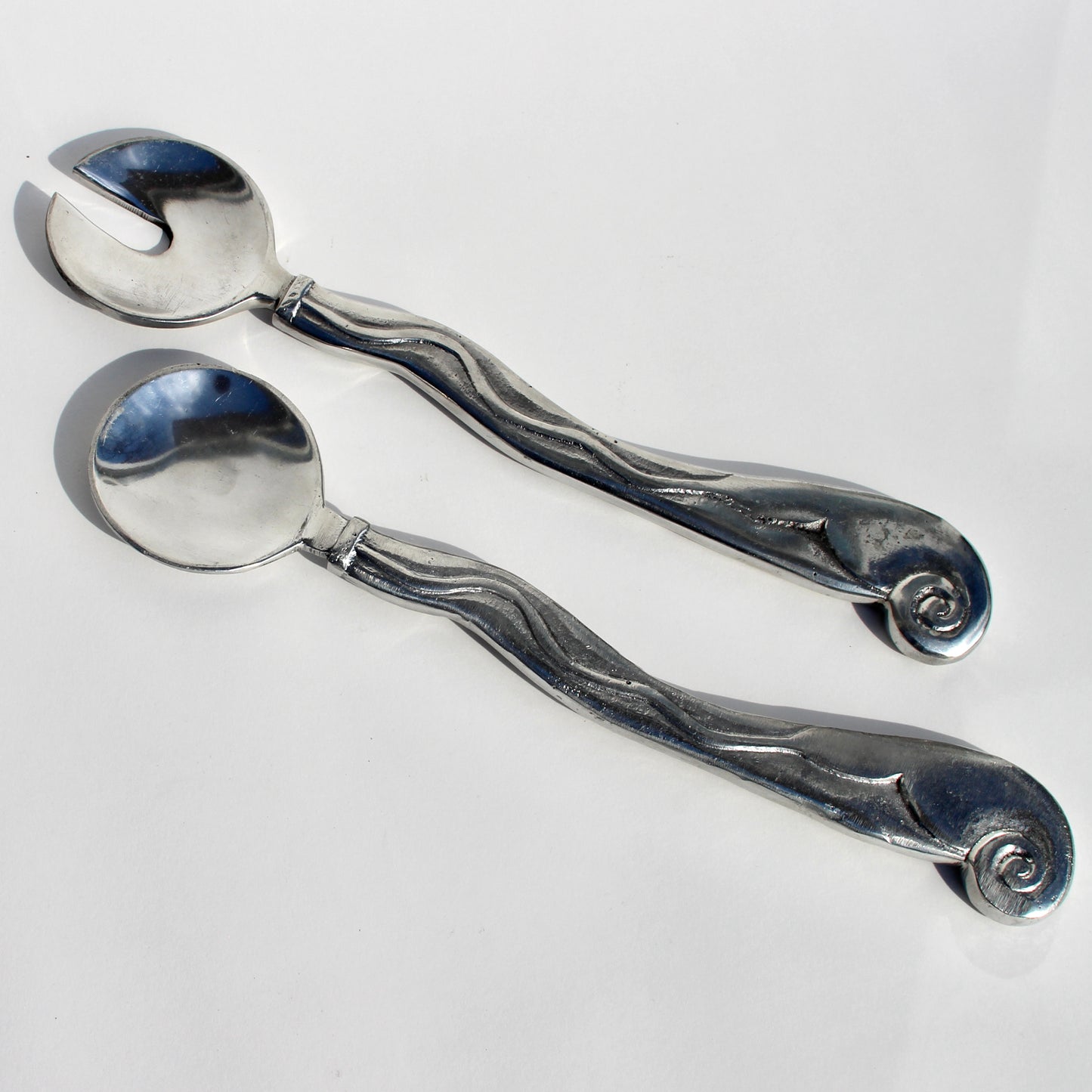 metallic swirl serving set