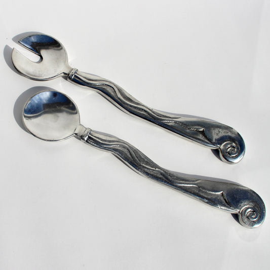 metallic swirl serving set