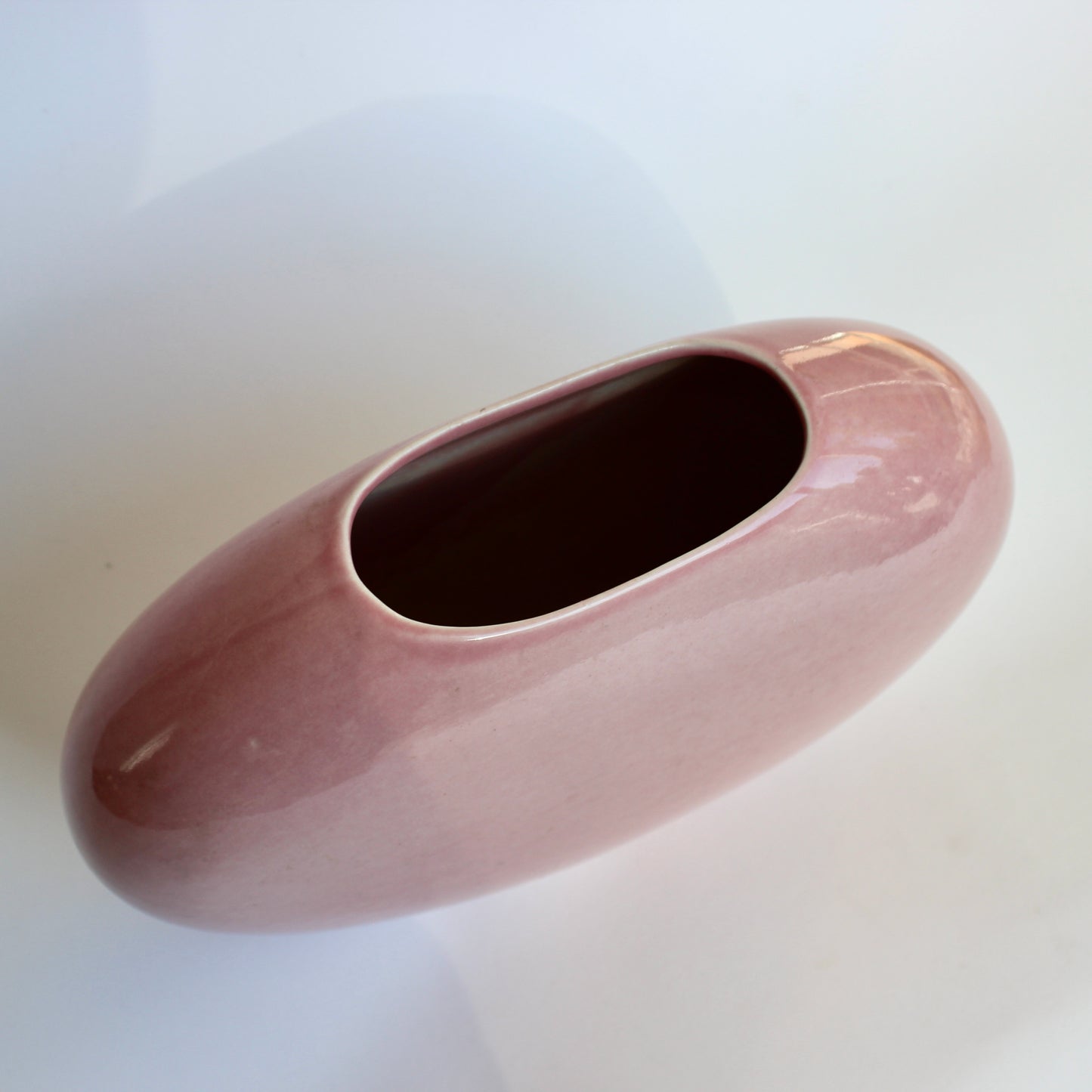 rose oval ceramic vase