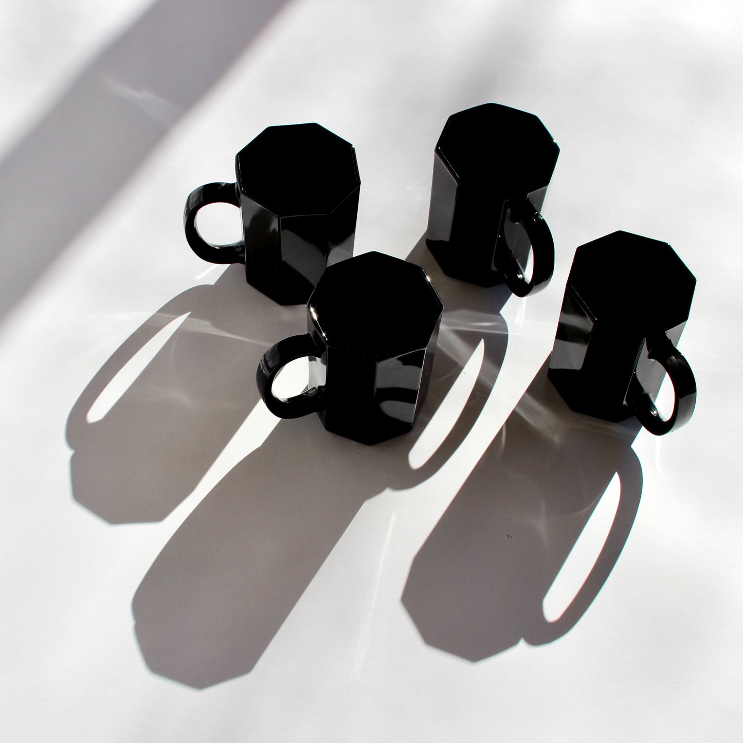 black octo coffee mug set