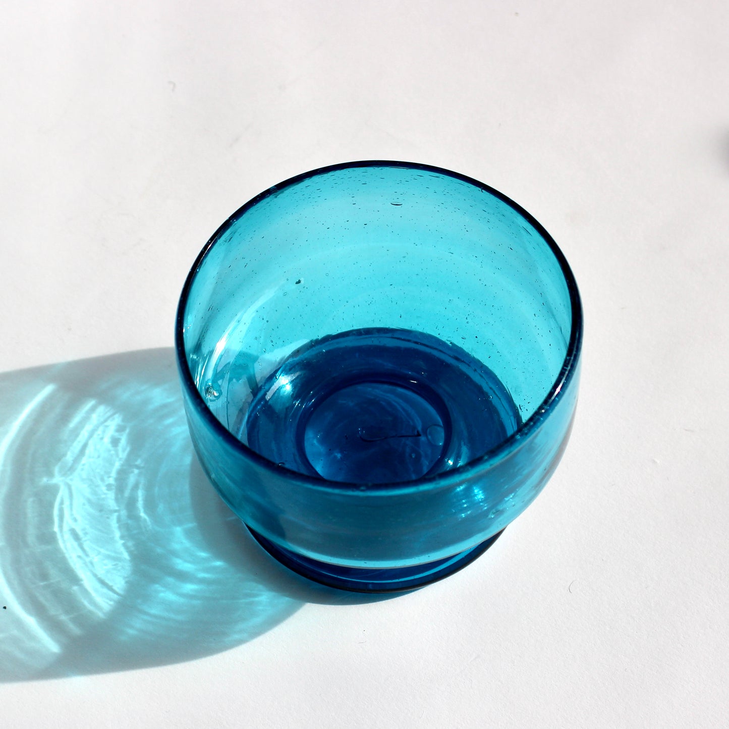 aqua bubble glass vessel